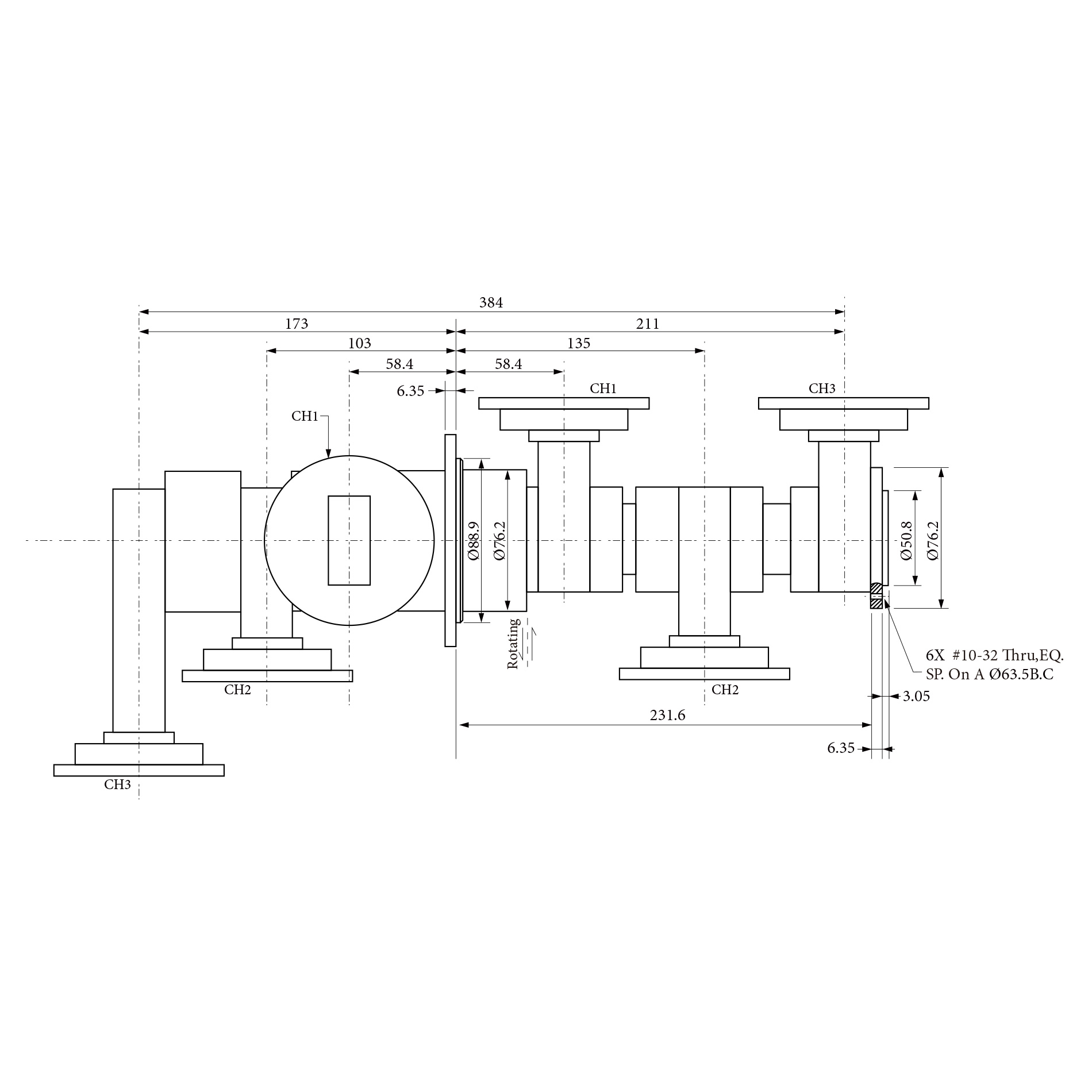 ��·��ת��ŦRJ153186 1CH 2CH 3CH��Ϊ5.4 ~5.9 GHz WR 187 Flange